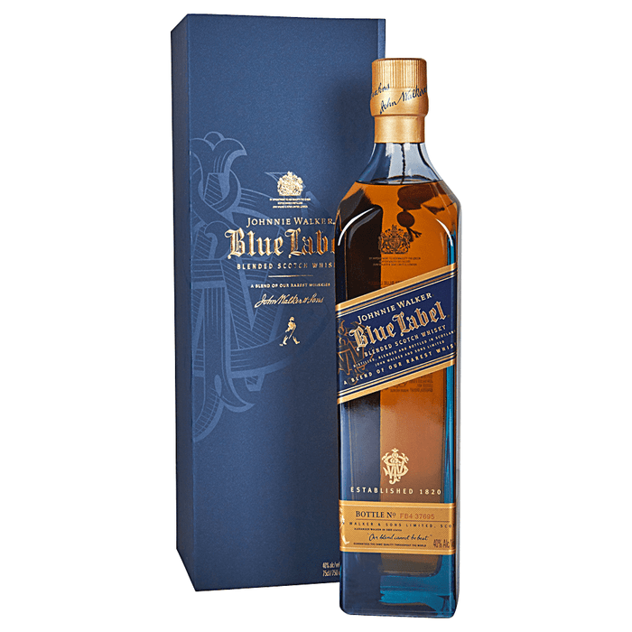 Johnnie Walker Blue Label 750 mL bottle and presentation box