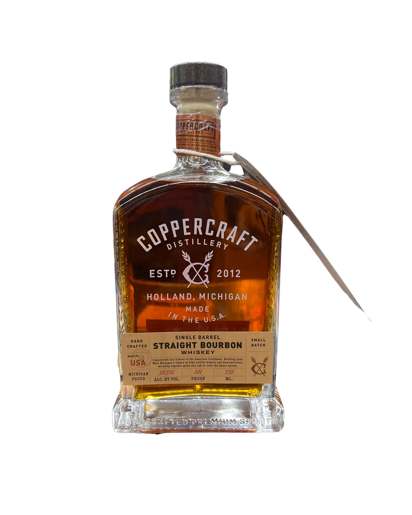 Coppercraft Single Barrel Straight Bourbon 101 Proof 750 mL bottle