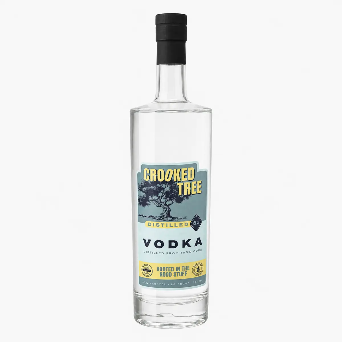 Crooked Tree 5X Distilled Vodka 750 mL bottle