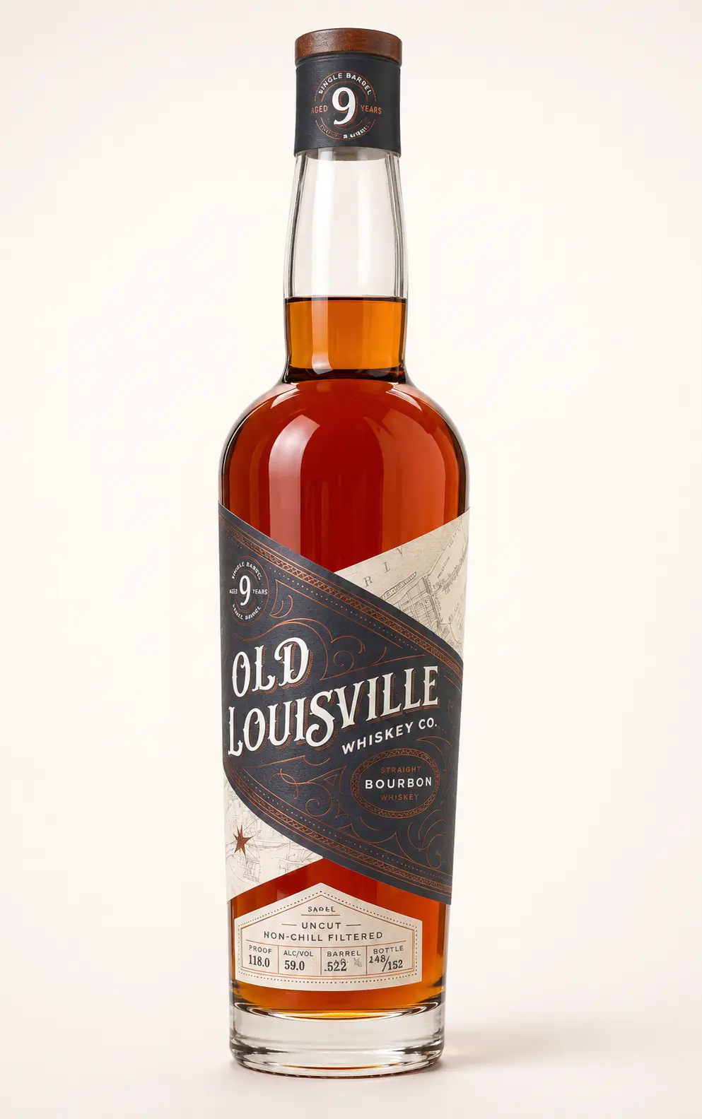 Old Louisville 9 Year Single Barrel Bourbon 750 mL bottle